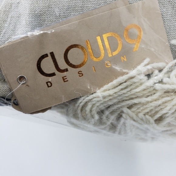 Cloud 9 Design Handwoven Wool Tassel Beaded Pillow - Picture 9 of 13